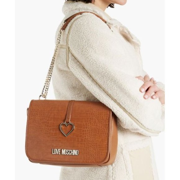 ♣️♣️♣️ LOVE MOSCHINO Embossed Shoulder Bag ♣️♣️♣️ - Picture 9 of 14